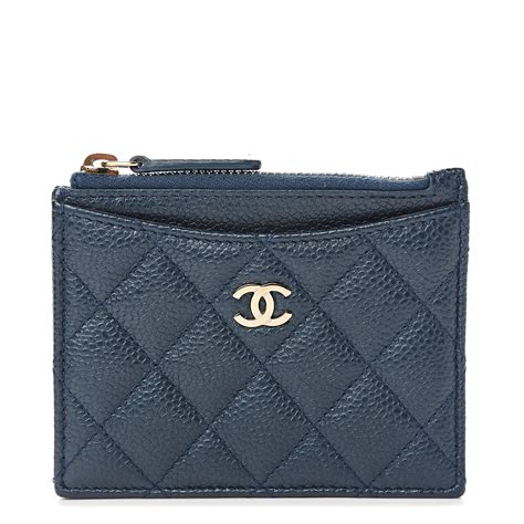 chanel card holder zipped